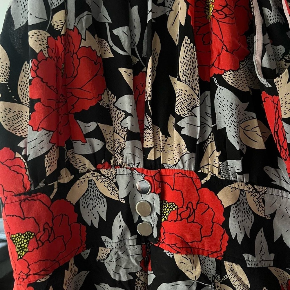 DVF 100% Silk High Neck Halter Jumpsuit in Boswell Black - Picture 11 of 11